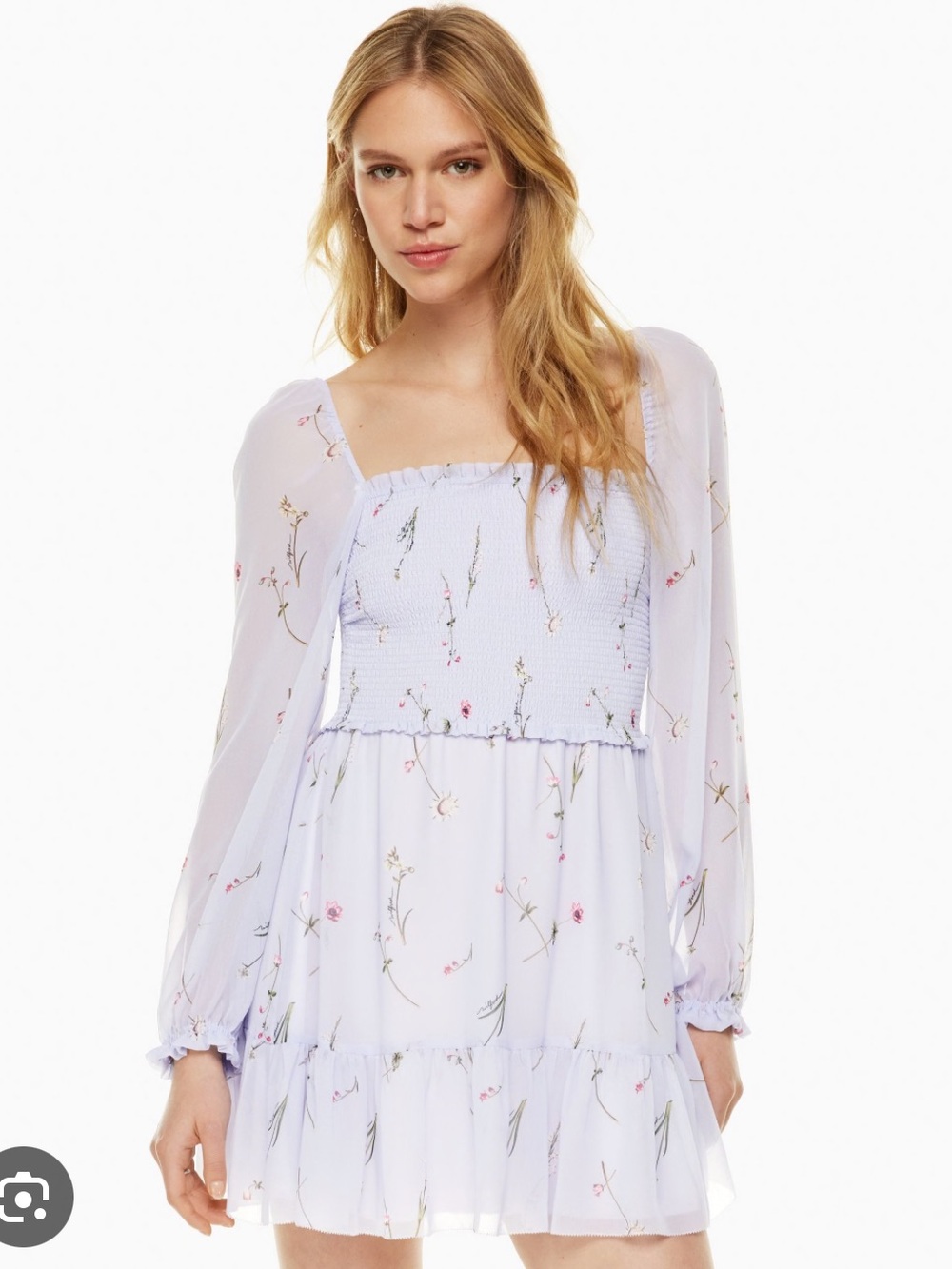 NWT Aritzia Wilfred New Tempest Dress in Ice Lavender